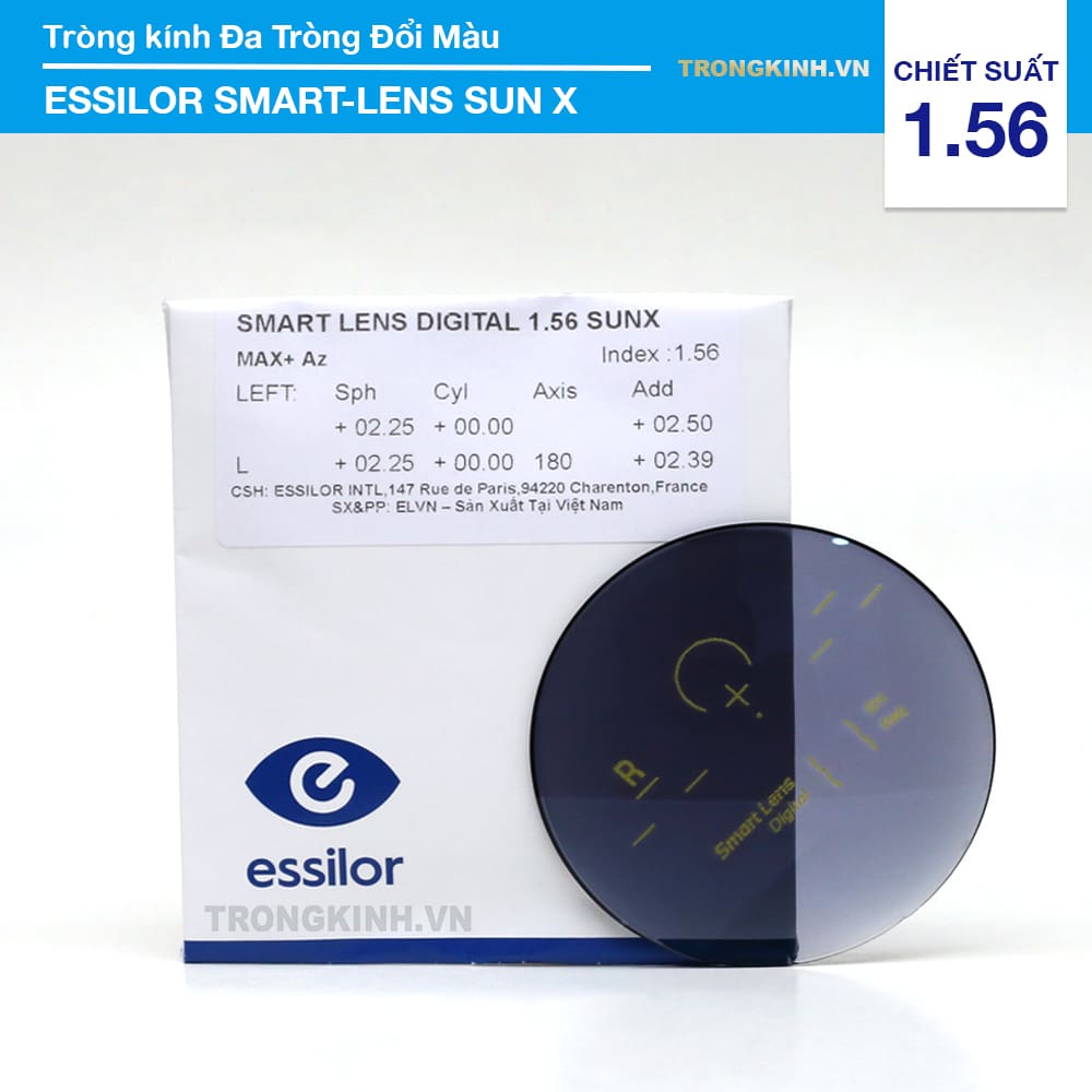 Đa Tròng Đổi Màu Giá Rẻ Essilor SMART-LENS SUN X | Essilor